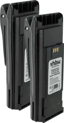 Produktbild von vhbw 2x Akku Ersatz für Motorola NNTN4851, NNTN4851A, NNTN4851AR, NNTN4851R für Funkgerät, Walkie Talkie (2500 mAh, 7,2 V, NiMH) + Gürtelclip