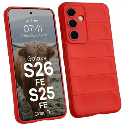 Produktbild von Robuste Handyhülle für Galaxy S26 FE/S25 FE, Bizon Case Tur, Rot