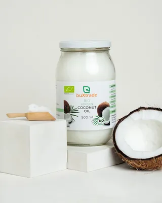 Image de 5 flacons d'huile de coco vierge biologique | Huile de coco | pressée à froid | Huile de coco