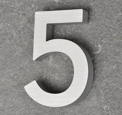 Produktbild von Hausnummer Haustürnummer Aluminium Scala Nr. 5