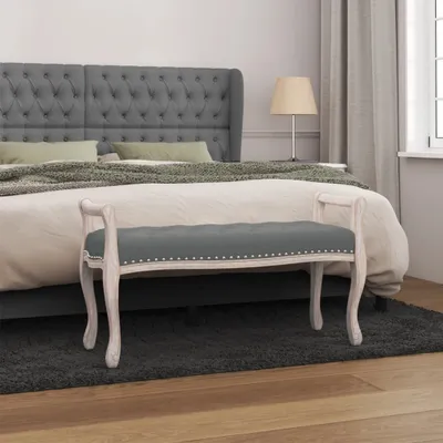 Produktbild von The Living Store Sitzbank Dunkelgrau 110x45x60 cm Stoff