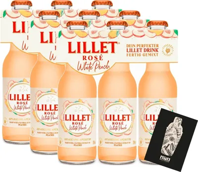 Produktbild von Lillet Rose White Peach ready to drink Mischgetränk 9er Set - 9x 200ml (10,3% vol) - [Enthält Sulfite]
