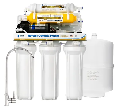 Umkehrosmoseanlage 6-stufig, 5 l Tank, 50 GPD Membran, mit Pumpe