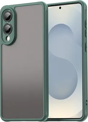 Produktbild von Hülle für Samsung Galaxy S25 Edge - Phonesta AirFrost Semi-Transparent Back Cover - Matt Grün