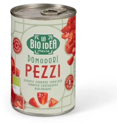 POMIDORY KROJONE BEZ SKÓRY BIO 400 g (240 g) - LA BIO IDEA