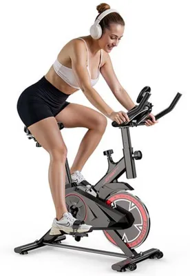 Immagine prodotto di Cyclette con volano da 10 kg e sistema di trasmissione a cinghia silenzioso, ideale per l'allenamento cardiovascolare