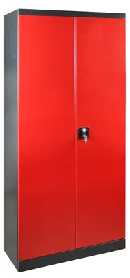 Produktbild von Putzmittelschrank / Putzschrank in Anthrazitgrau/Rot