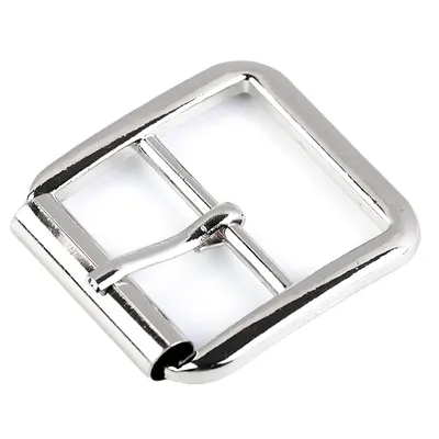 Gürtelschnalle Roll-Schnalle mit Dorn Sattlerschnallen 33 x 34 mm silberr