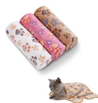 Immagine prodotto di Set di 3 coperte morbide per animali domestici, adatte a cani e gatti
