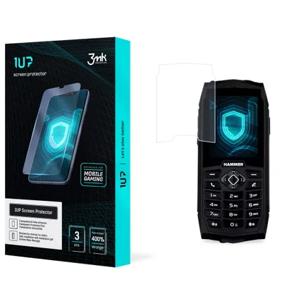 Produktbild von 3mk Display Schutzfolie 1UP für MyPhone Hammer 3/3 Plus transparent Gaming (3 Stück)