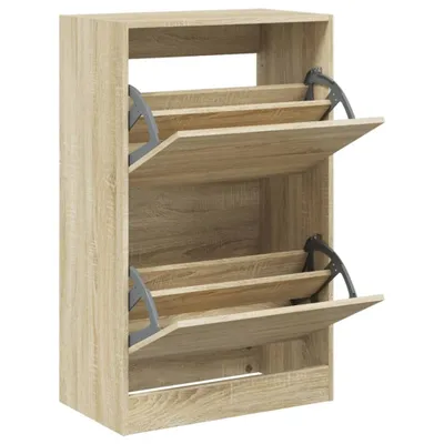 Obrázok produktu pre vidaXL Botník Sonoma dub 60x34x96,5 cm Materiál na báze dreva