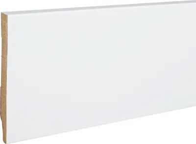 Produktbild von Sockelleiste MDF 13 x 110 x 2500 mm Weiß zum Kleben, Schrauben & Nageln MDF-Kern foliert Fußleiste by PROVISTON 62.5 Meter | 25 Stück