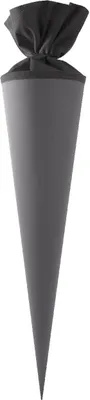 Obrázok produktu pre Školský kužeľ extra silný kamenná sivá, 70 cm, D: 18 cm z fotokartónu, 1 kus