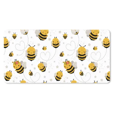 Produktbild von MuchoWow® Mauspad Mousepad Kinder - Muster - Biene 60x30 cm - Mousepads - Maus Mat - Pad - Mausunterlage - Nachhaltig