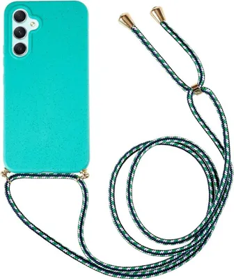 Produktbild von Samsung Galaxy A34 Hülle - Coverup TPU Back Cover mit Handykette - Biologisch Abbaubar - Cyan