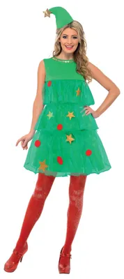 Produktbild von Weihnachtsbaum Kostüm Smiffys, grün, Halloween, Karneval, Fasching