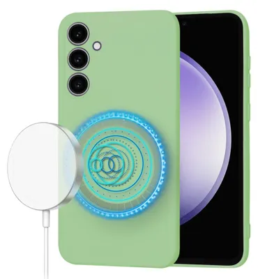 Produktbild von Techsuit Soft Flex Silikon Back Cover Hülle mit MagSafe für Samsung Galaxy S23 FE - Mintgrün