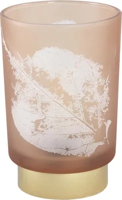 Image de PTMD Bougeoir Pinny - 10x10x15 cm - Verre - Marron