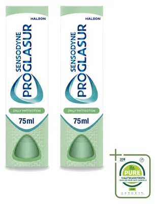 Productafbeelding van 2 x Sensodyne Proglasur tandpasta voor dagelijkse bescherming - 75 ml - grootverpakking - 2 stuks