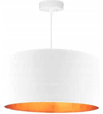 Produktbild von LED Deckenlampe Hängelampe Kronleuchter Gold mit Lampenschirm – Moderne Pendelleuchte Wohnzimmer