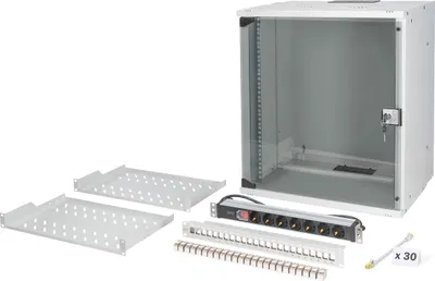 Produktbild von DIGITUS Netzwerk-Set 483 mm (19") - 12HE, 540x400 mm (BxT)we