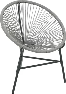 A gray Acapulco chair on a white background.