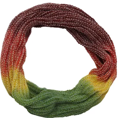 Produktbild von Schlauchschal - Loopschal - 33 cm rot-grün-gelb