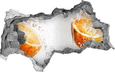 Produktbild von Selbstklebender Loch-3D-Aufkleber 95x73 cm Orangen unter Wasser