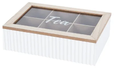 Obrázok produktu pre Drevená dóza na čaj 23x15,5x8 cm dekoratívna
