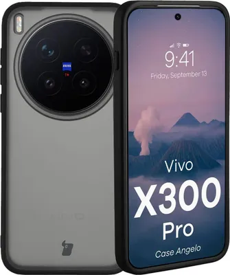 Produktbild von Handyhülle für Vivo X300 Pro, Bizon Case Angelo, Getönte mit schwarzem Rahmen