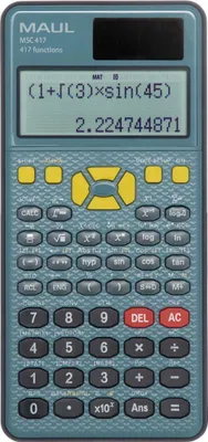 Produktbild von MAUL Wissenschaftlicher Tischrechner MSC 417 LCD-Anzeige Solar Batterie 16.1 x 8.5 x 2.1 cm schwarz