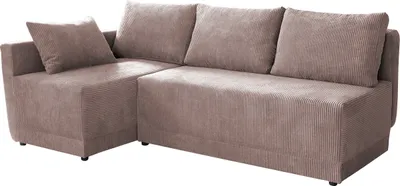 Produktbild von MIRJAN24 Ecksofa Nestor Cord, L-From Polsterecke mit Schlaffunktion und Bettkasten, Wohnzimmer (Farbe: Poso 145, Seite: Links)