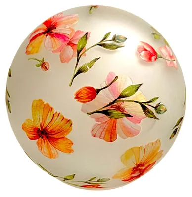 Produktbild von formano LED Deko Kugel Glas Blumenzeit 15 cm Ambientelicht Glas mit Timer 6h/18h