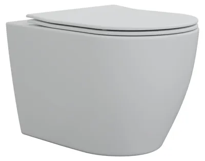 Produktbild von HAGO24 Spülrandloses Hänge-WC Keramik Nano-Beschichtung Lotuseffekt 490mm Softclose WC-Sitz Abnehmbar Hygienisch Komfortsitz Ablaufsystem Weiß