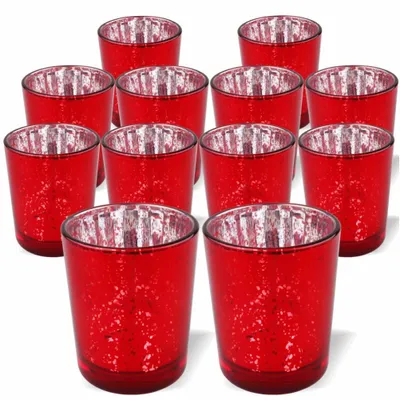 Immagine prodotto di PMLAND: Portacandele per candele votive e tealight in vetro mercurizzato, confezione grande
