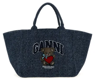 Produktbild von Ganni Tragetasche aus Baumwolle in Blau B2110041077