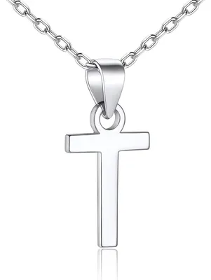 Produktbild von Buchstaben Kette 925 Silber Initiale Anhänger Alphabet Anfangsbuchstabe T Schlüsselbein Kette Damen Mädchen
