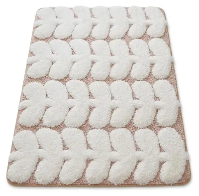 Immagine prodotto di Tappetino antiscivolo per bagno, ad asciugatura rapida e assorbente, 61x92 cm, bianco, Immagine generata dall'IA