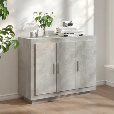 Produktbild von vidaXL Sideboard Betongrau 92x35x75 cm Holzwerkstoff