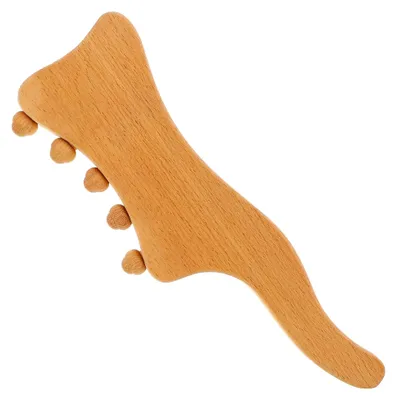 Produktbild von Gua Sha Massagegerät aus Buchenholz – Tragbar und Leicht für Rückenmassagen und Entspannung zu Hause bei Schlafproblemen