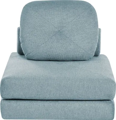 Obrázek produktu pro BELIANI Pohovka rozkládací světle modrá čalouněná žinylka pohovka křeslo s funkcí spaní polštář odnímatelné potahy moderní design obývací pokoj