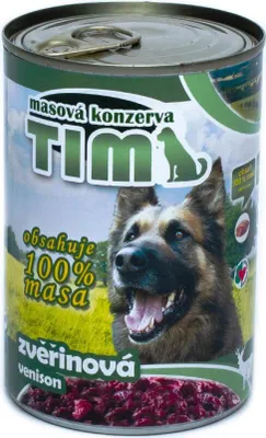 Obrázek produktu pro Konzerva pro psy Falco TIM 400g zvěřinová zvěřina hovězí droby