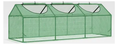Produktbild von Gewächshaus mit Fenster PE Tomatenhaus Frühbeet 180 x 60 x 60 cm Grün