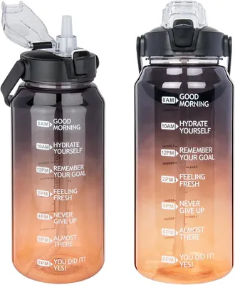 Produktbild von Sport Trinkflasche 2 l, Tritan, mit Strohhalm, ausfallsicher, für Fitness