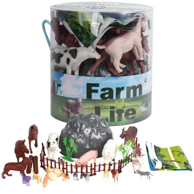 Image de Woopie Ensemble de figurines d'animaux de la ferme 34 pièces.
