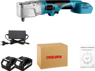 Obrázok produktu pre ONEVAN Elektrický kľúč, krútiaci moment 1000NM, rýchlosť 4800 otáčok za minútu, 2 batérie EÚ zástrčka