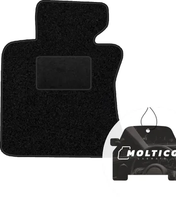 Produktbild von moto-MOLTICO Fahrer Fußmatte Auto Velours Fahrerseite Autoteppiche Schwarz Fahrermatte 1-teilig passend für BMW 6er E63 2004-2011