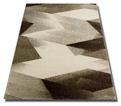 Productafbeelding van Seta Hali | Modern vloerkleed LARA - 80 cm x 150 cm - Beige - Geometrisch design - Zacht en duurzaam