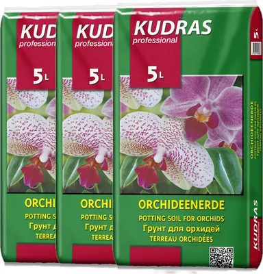 Produktbild von Kudras Orchideenerde 15L (3x5L)