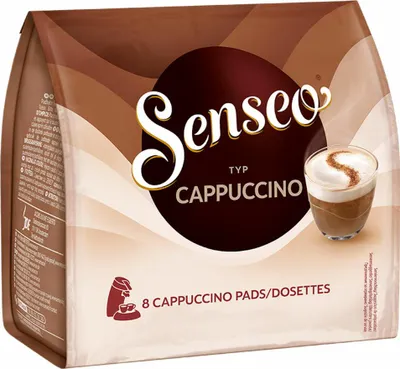 Immagine prodotto di Senseo Kaffeepads Cappuccino, Milchschaumklassiker, Kaffee, neue Rezeptur, 8 Pads